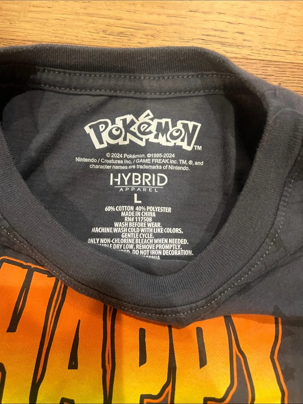 Hybrid Apparel Black Halloween Pikachu Pumpkin Tee